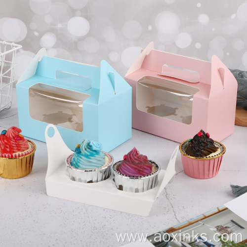 Dessert Box Packaging Window Cake Box With Divider